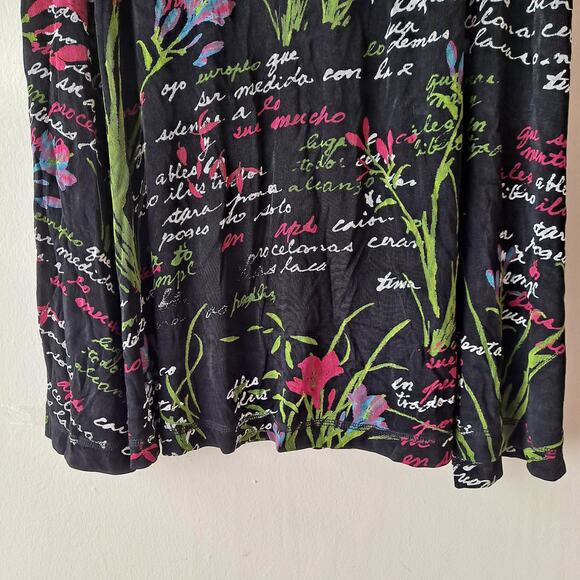 Chico's Travelers 2 Piece Set Graphic Print Top & Midi Skirt Womens Size 2 & 3 - Picture 10 of 16